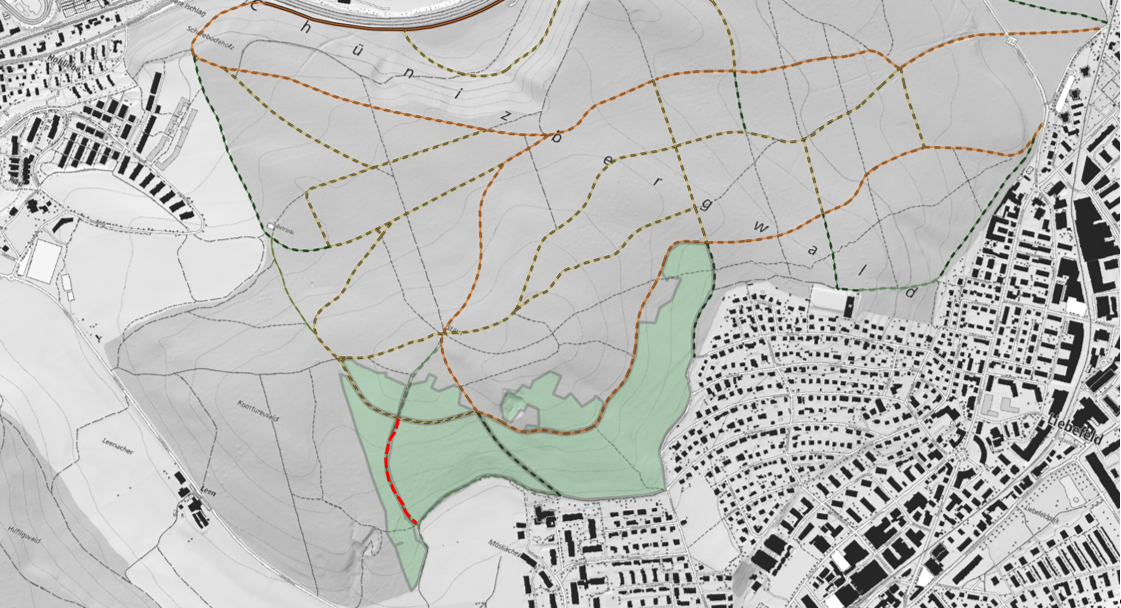 Plan Arbeiten Könizbergwald