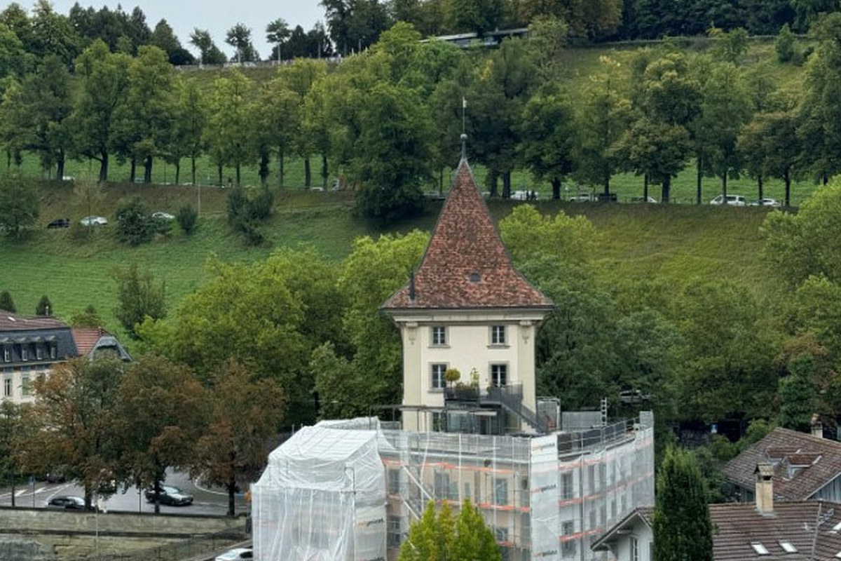 Die Farbänderung erfolgte in Absprache mit der Denkmalpflege.. Vergrösserte Ansicht